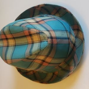 Christys Crown Series turquoise plaid fedora